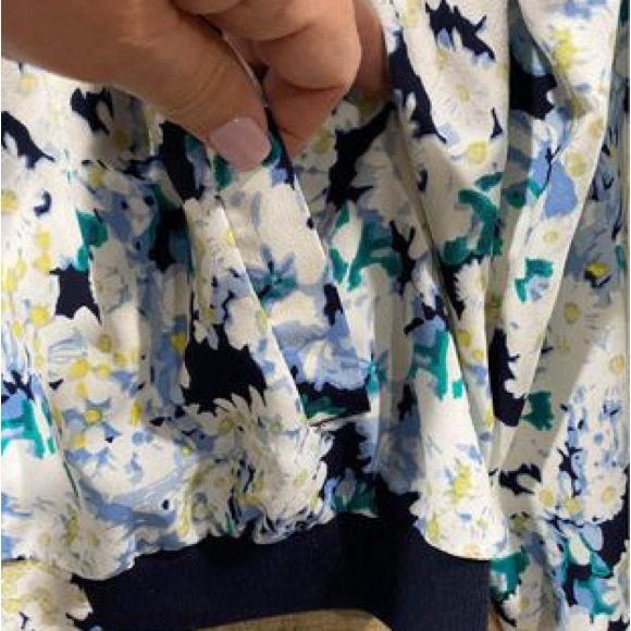 CATO Zippered Floral Print Lightweight Cardigan Jacket Size XL - Picture 2 of 5